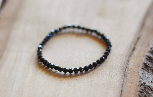 Schörl/schwarzer Turmalin Armband facettiert