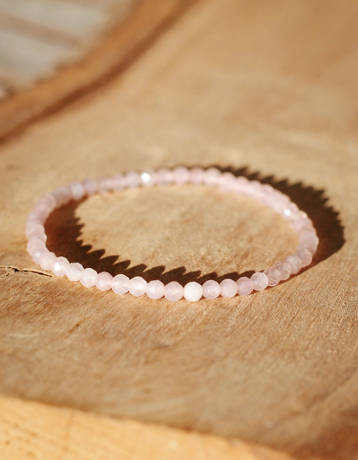 Rosenquarz Armband facettiert