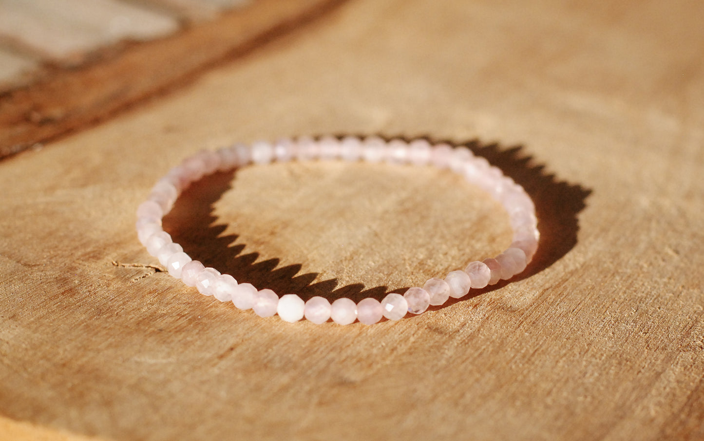 Rosenquarz Armband facettiert
