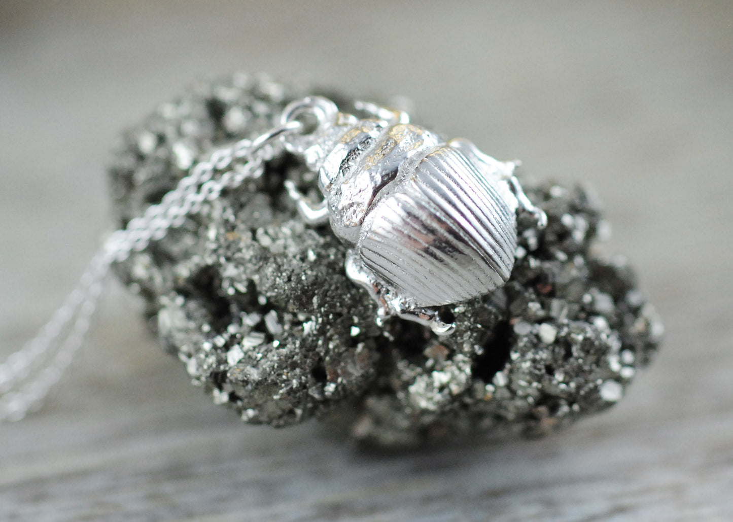 925er Silber Kette "Skarabäus"