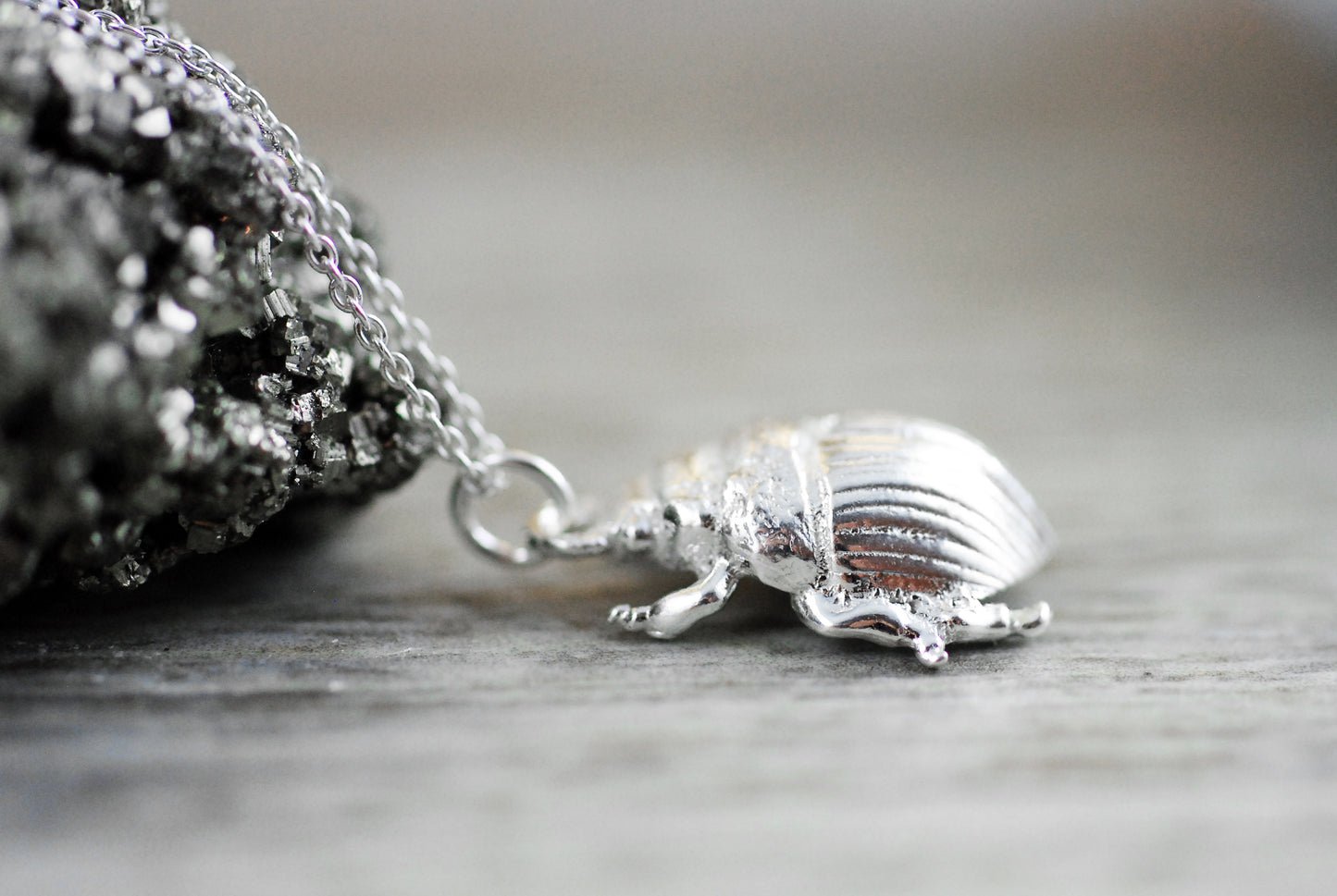 925er Silber Kette "Skarabäus"