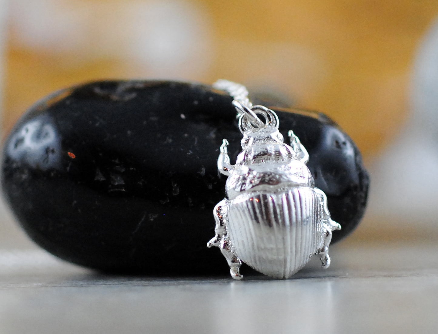 925er Silber Kette "Skarabäus"