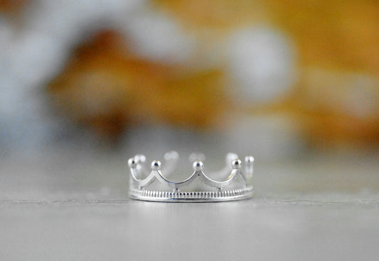 925er Silber Ring Krone