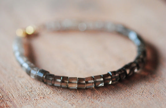 "Sonnenwind" Armband mit Rauchquarz (Unikat)