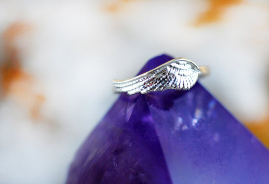 925er Silber Ring Engelsflügel
