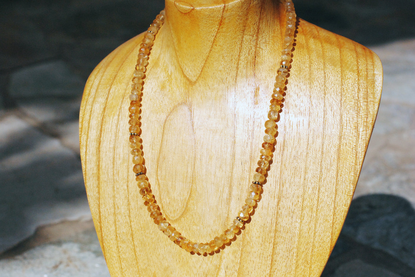 Facettierte Kette "Theia" Citrin