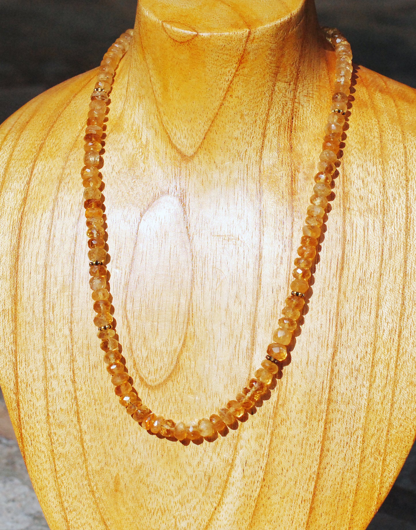 Facettierte Kette "Theia" Citrin