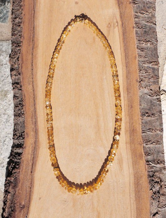 Facettierte Kette "Theia" Citrin