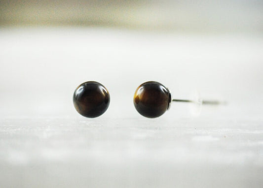 925er Silber Ohrstecker Tigerauge