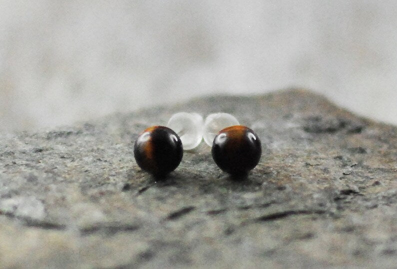 925er Silber Ohrstecker Tigerauge