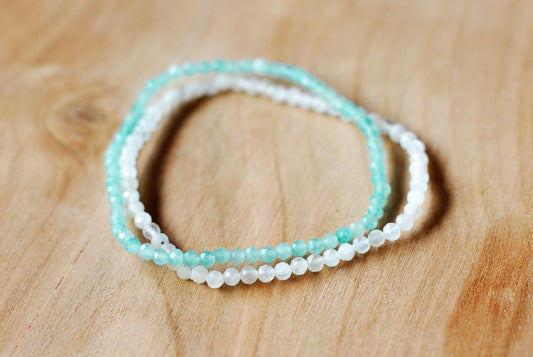 Amazonit Armband facettiert