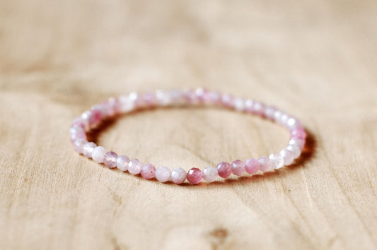 Rosenquarz Armband facettiert