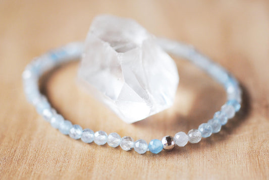 Aquamarin Armband facettiert