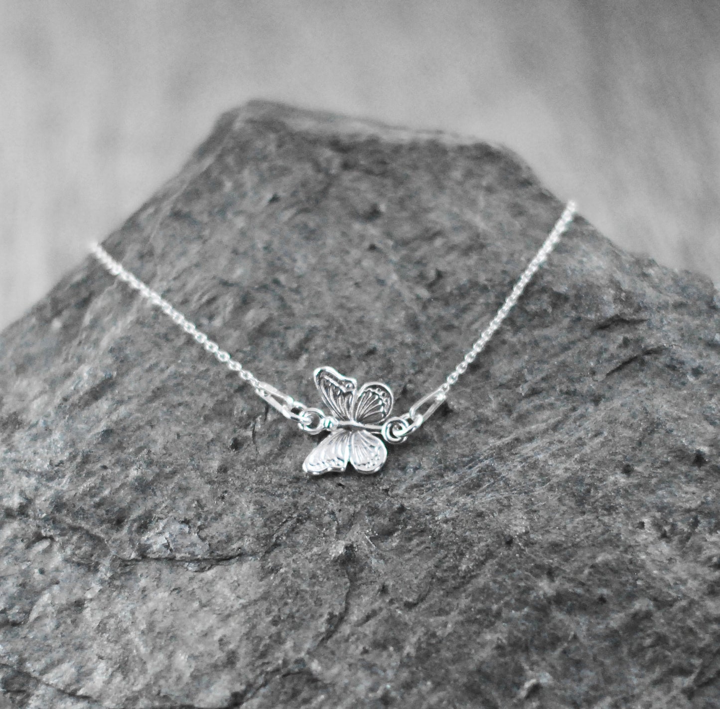 Schlichtes 925er Armkettchen "Schmetterling"