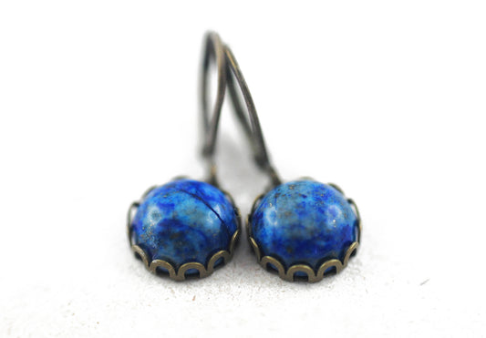 Edelstein-Ohrhänger mit Lapislazuli