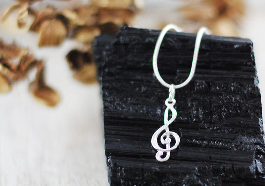 925er Silber Kette "Violinschlüssel"