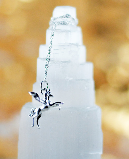 925er Silber Kette "Einhorn & Pegasus"