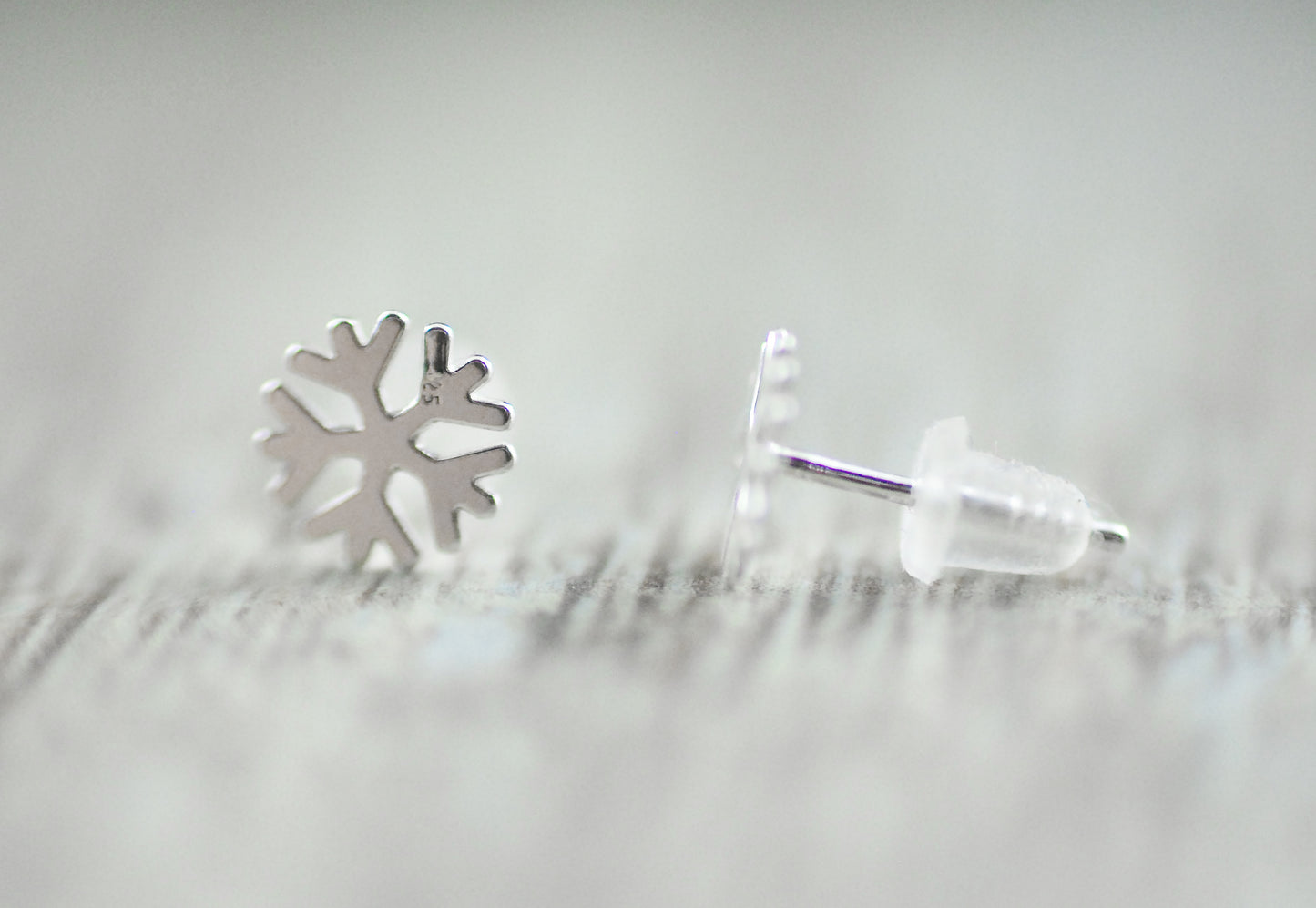 925er Silber Ohrstecker "Schneeflöckchen"