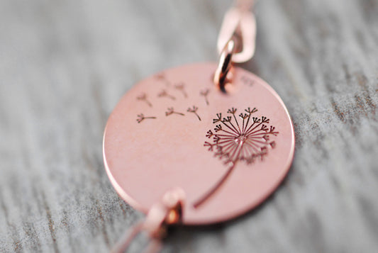 Schlichtes roségoldenes 18K Armkettchen "Wünsch' dir was"