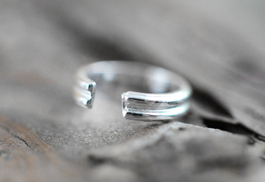 925er Silber Ear Cuff 18K II