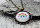 Rainbow Pride Amulett Regenbogen bunt Stars Sterne LGBTQ