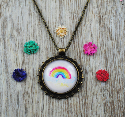 Rainbow Pride Amulett Regenbogen bunt Stars Sterne LGBTQ