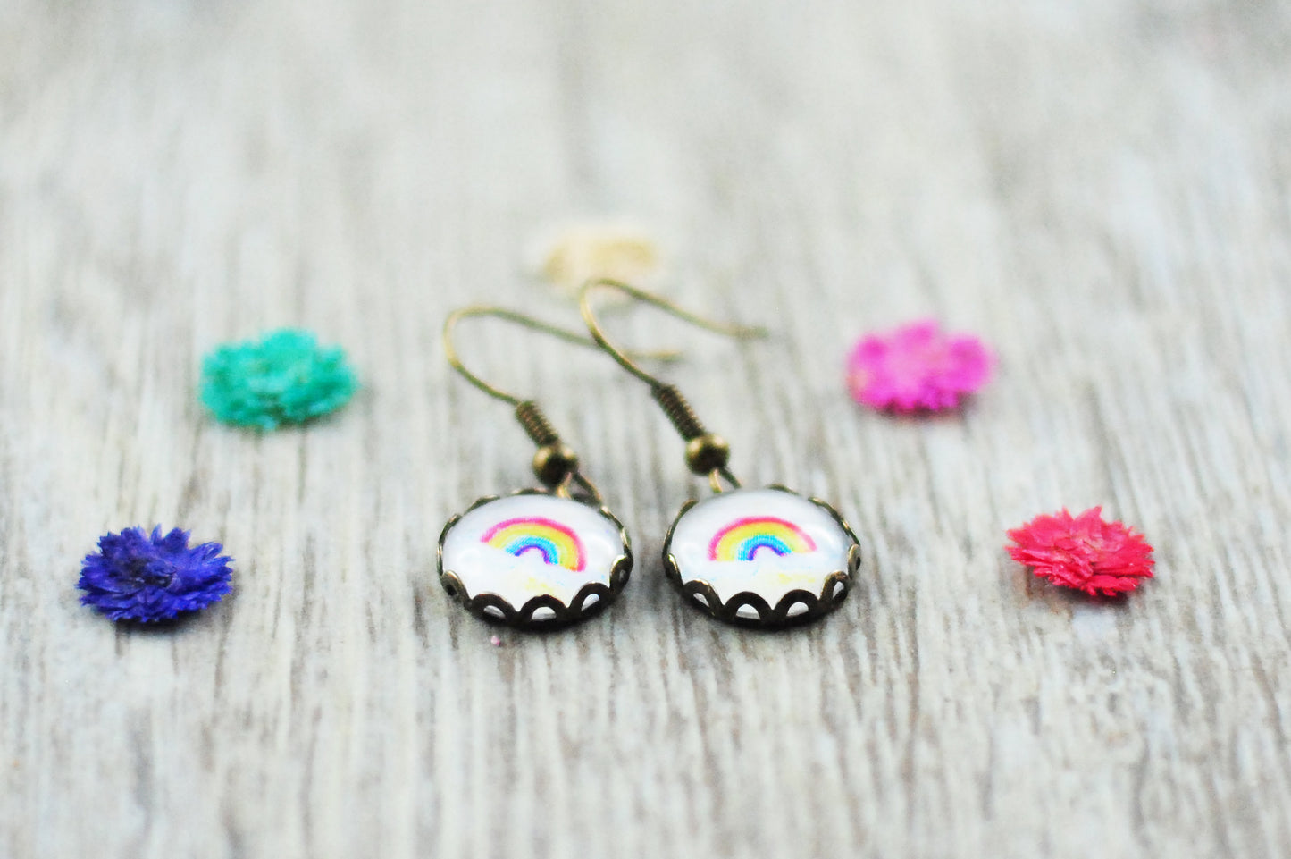 Ohrhänger "Rainbow" Pride Regenbogen bunt Stars Sterne LGBTQ