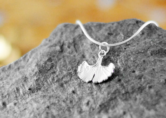 925er Silber Kette "Ginkgo"