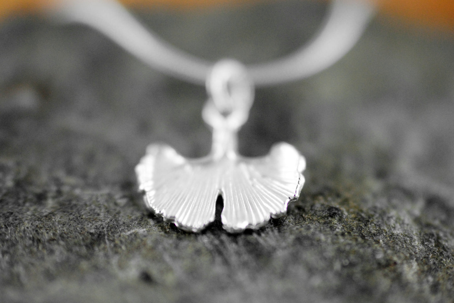 925er Silber Kette "Ginkgo"