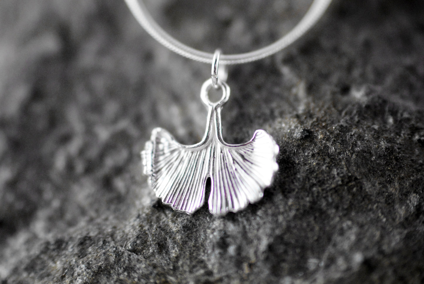 925er Silber Kette "Ginkgo"