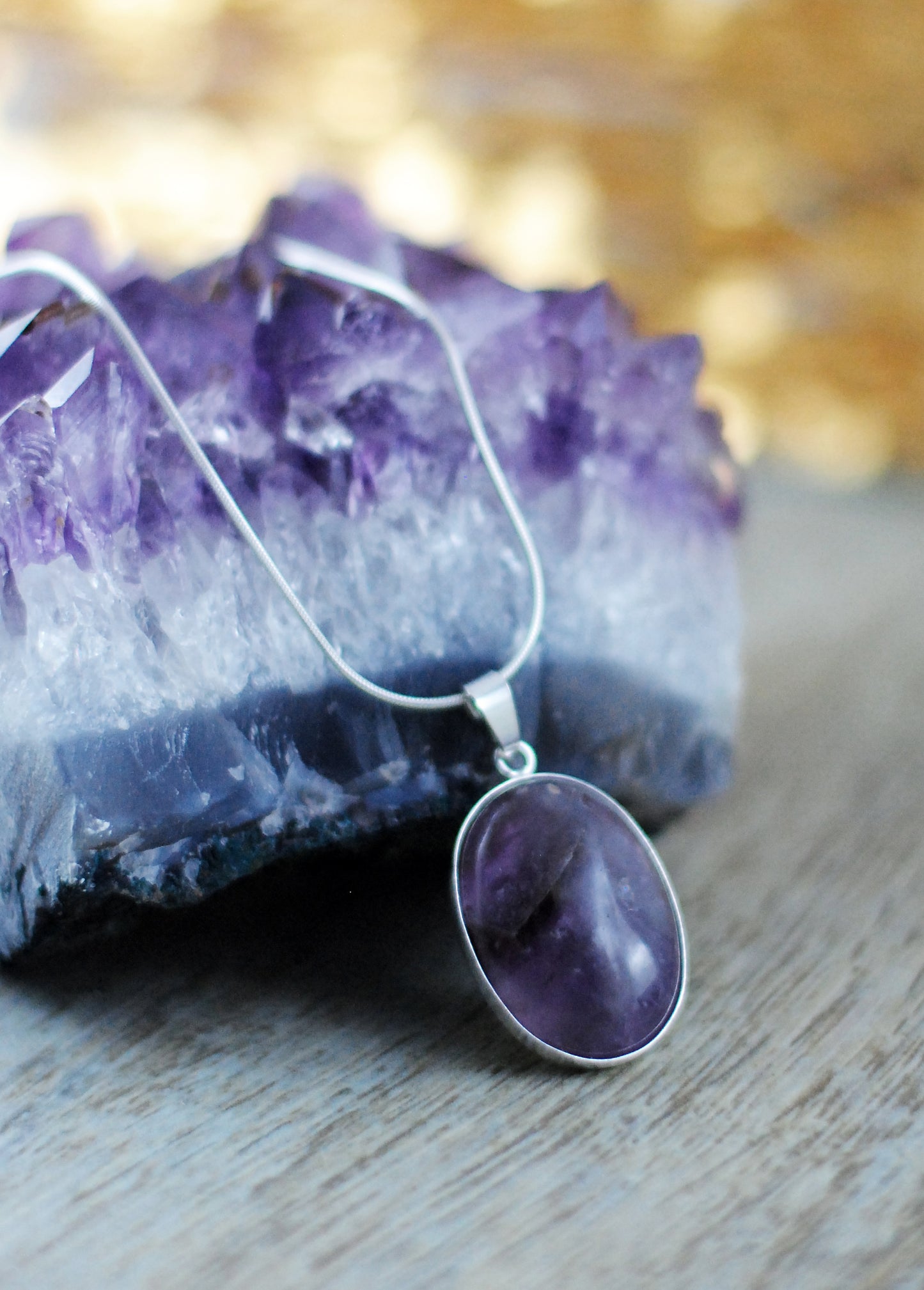 925 Silber Amulett Amethyst