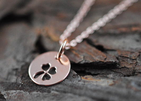 18K Roségold vergoldete Kette "Glücksbringer"