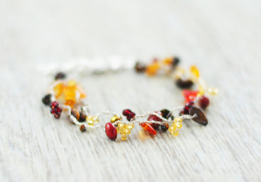 Armschmuck "Bernstein-Herbst" UNIKAT
