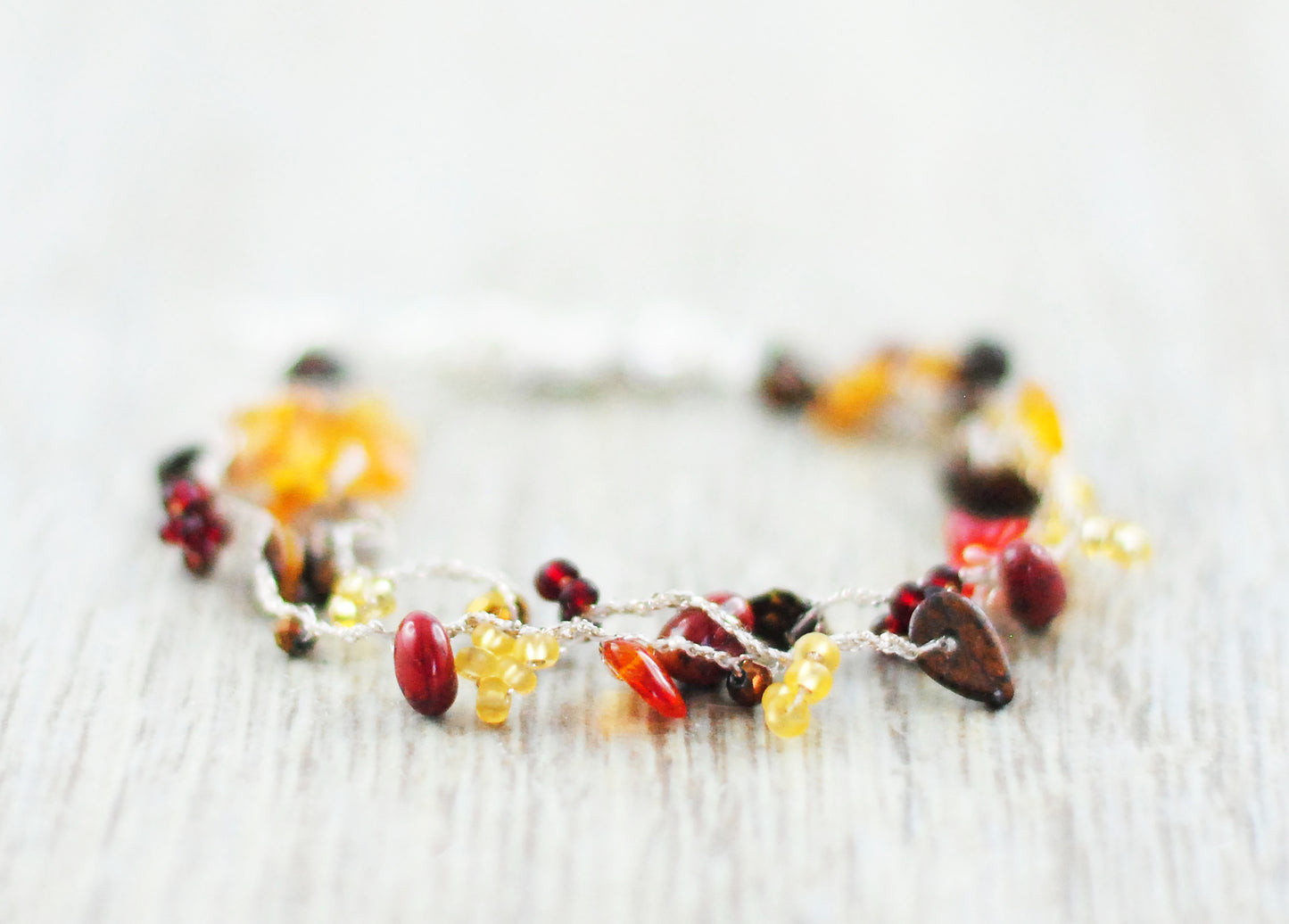 Armschmuck "Bernstein-Herbst" UNIKAT