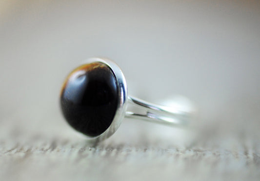 Tigerauge Ring versilbert