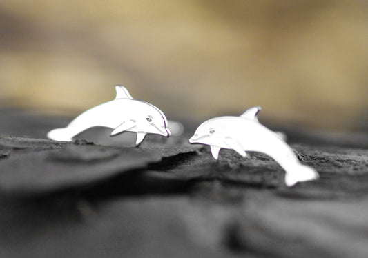 925er Silber Ohrstecker Delfin