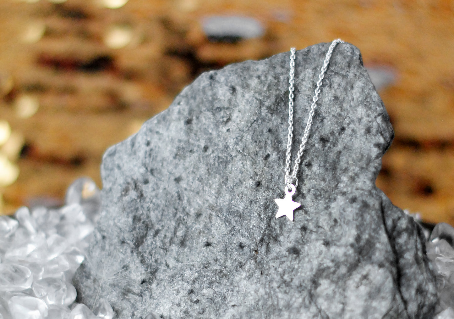 Schlichte 925er Silber Kette "Stern"