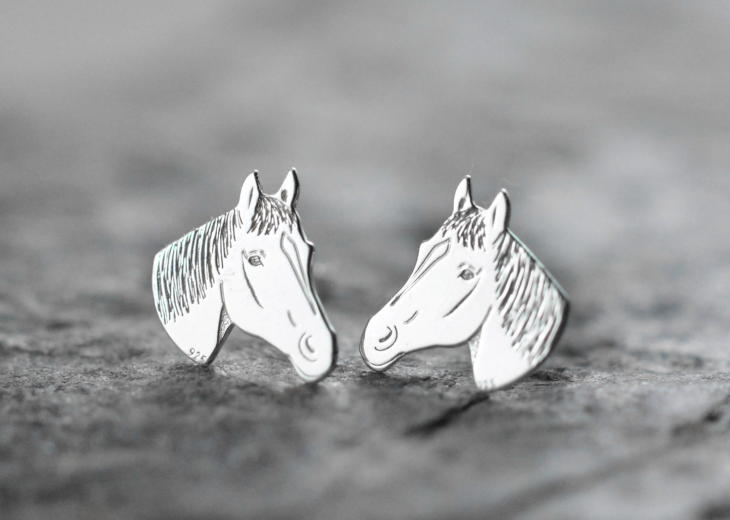 925er Silber Ohrstecker Pferd
