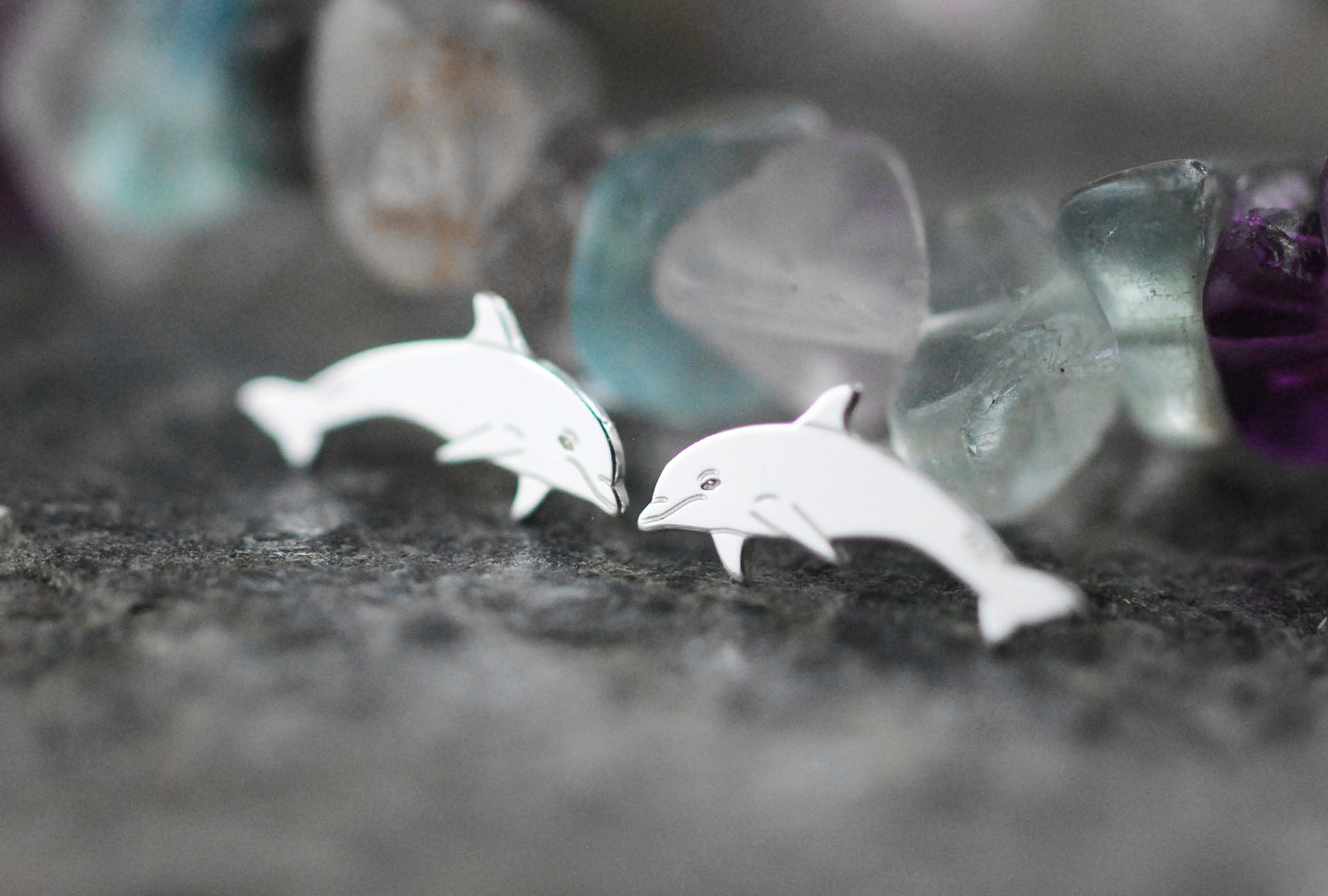 925er Silber Ohrstecker Delfin