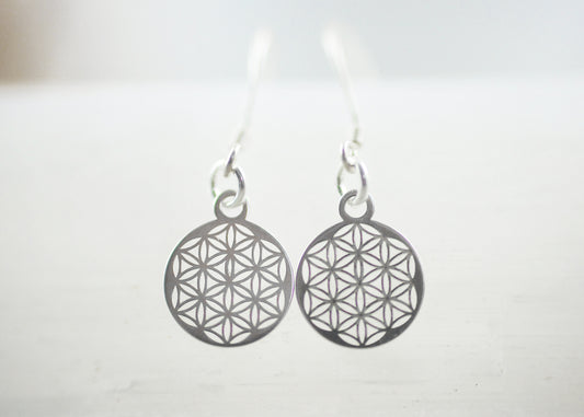 925er Silber Ohrhänger "Blume des Lebens"