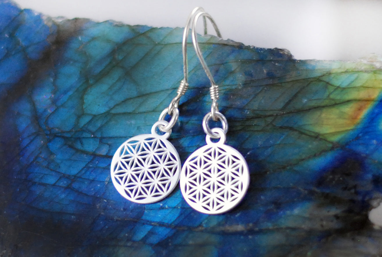 925er Silber Ohrhänger "Blume des Lebens"