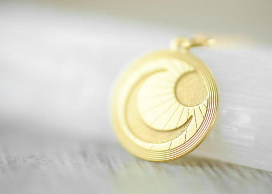24K vergoldete Kette "Sonne & Mond" II