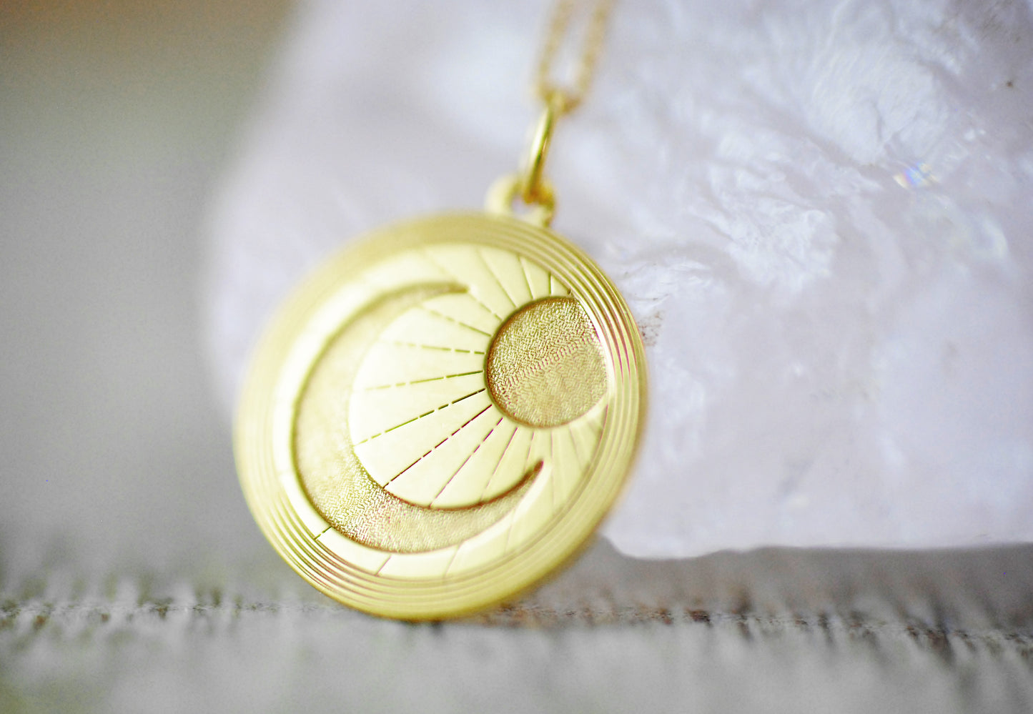24K vergoldete Kette "Sonne & Mond" II