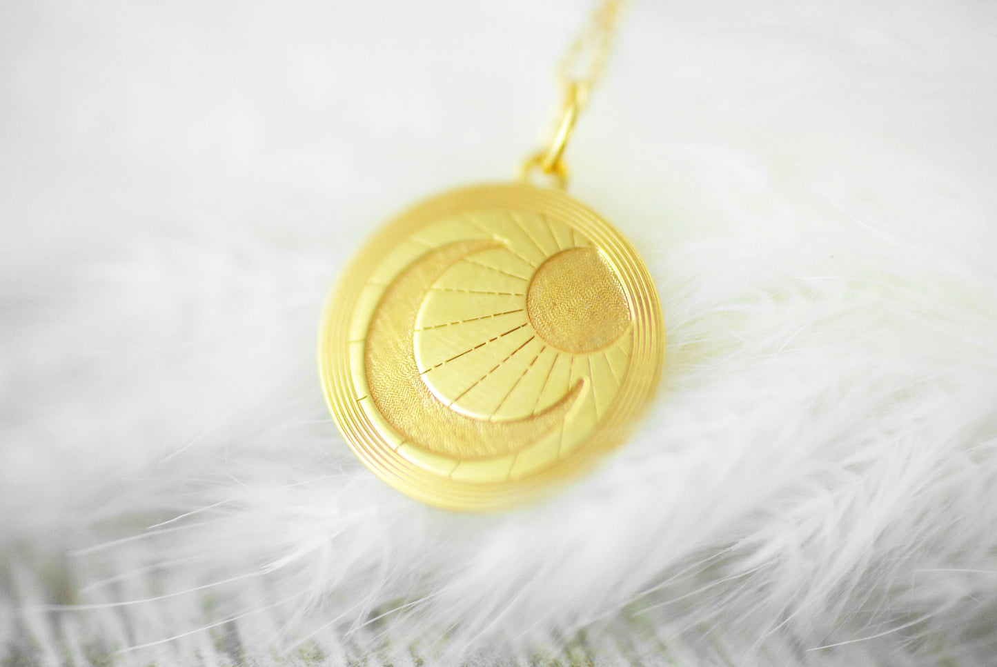 24K vergoldete Kette "Sonne & Mond" II