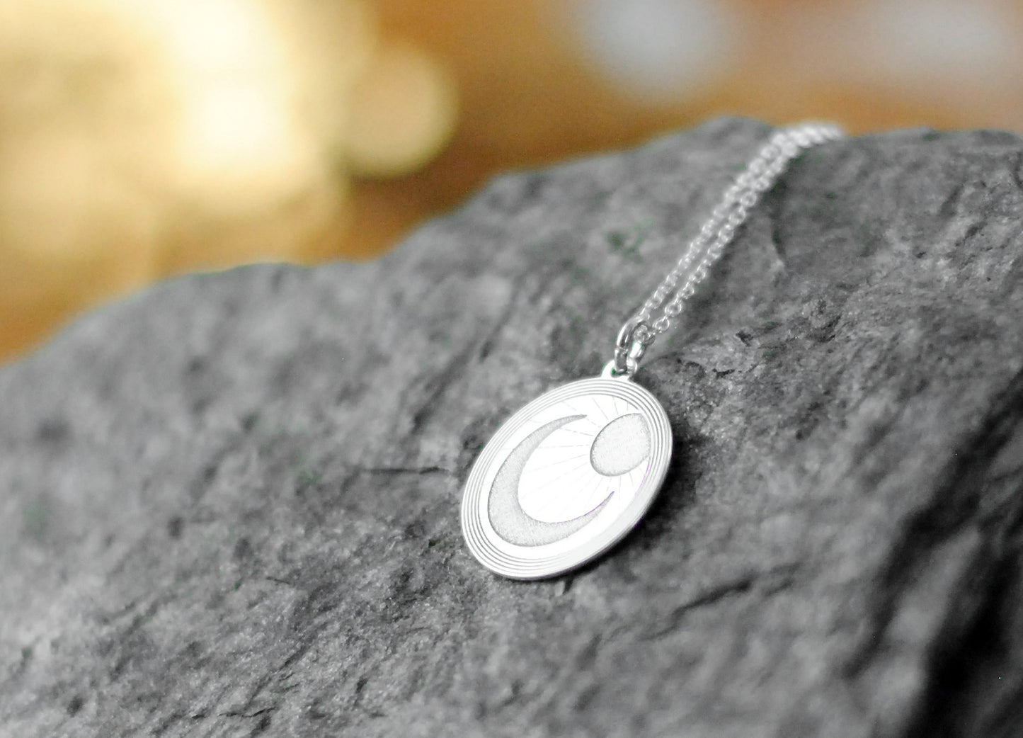 925er Silber Kette "Sonne & Mond" II