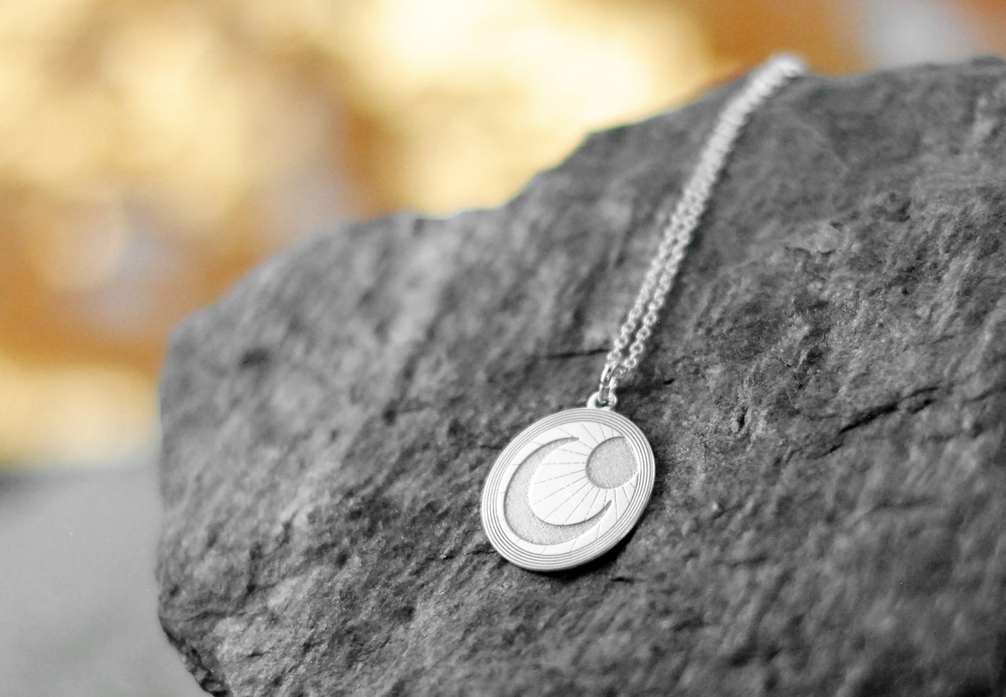 925er Silber Kette "Sonne & Mond" II