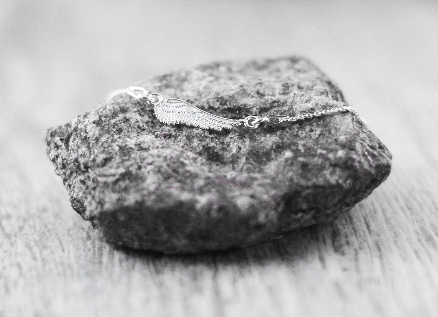 Schlichtes 925er Armkettchen "Engelsflügel"