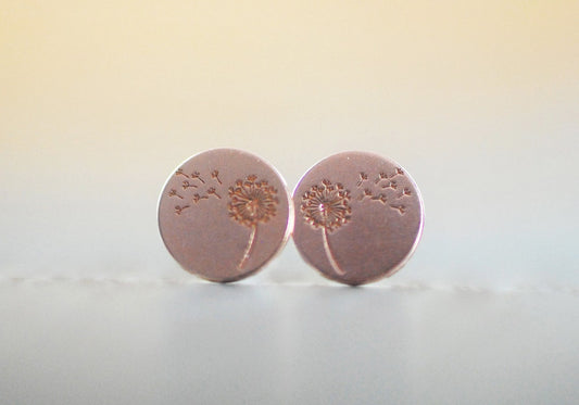 18K Roségold vergoldete Ohrstecker "Pusteblume"