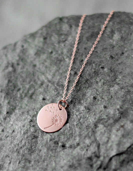 18K rosévergoldete Kette "Pusteblume"