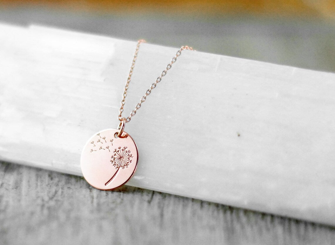 18K rosévergoldete Kette "Pusteblume"